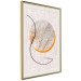 Wall Poster Moonlight Etude - orange circle on a beige fabric texture 127347 additionalThumb 13