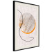 Wall Poster Moonlight Etude - orange circle on a beige fabric texture 127347 additionalThumb 14