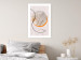 Wall Poster Moonlight Etude - orange circle on a beige fabric texture 127347 additionalThumb 7