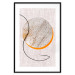 Wall Poster Moonlight Etude - orange circle on a beige fabric texture 127347 additionalThumb 17