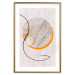 Wall Poster Moonlight Etude - orange circle on a beige fabric texture 127347 additionalThumb 16