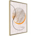 Wall Poster Moonlight Etude - orange circle on a beige fabric texture 127347 additionalThumb 3