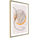 Wall Poster Moonlight Etude - orange circle on a beige fabric texture 127347 additionalThumb 11