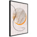 Wall Poster Moonlight Etude - orange circle on a beige fabric texture 127347 additionalThumb 2