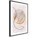 Wall Poster Moonlight Etude - orange circle on a beige fabric texture 127347 additionalThumb 12