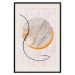 Wall Poster Moonlight Etude - orange circle on a beige fabric texture 127347 additionalThumb 19