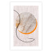 Wall Poster Moonlight Etude - orange circle on a beige fabric texture 127347 additionalThumb 25