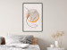 Wall Poster Moonlight Etude - orange circle on a beige fabric texture 127347 additionalThumb 24