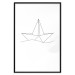 Wall Poster Paper Boat - abstract line art of boat with geometric figures 128047 additionalThumb 18