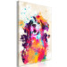 Canvas Art Print Watercolor Dog (1-part) vertical - futuristic colorful animal 128847 additionalThumb 2