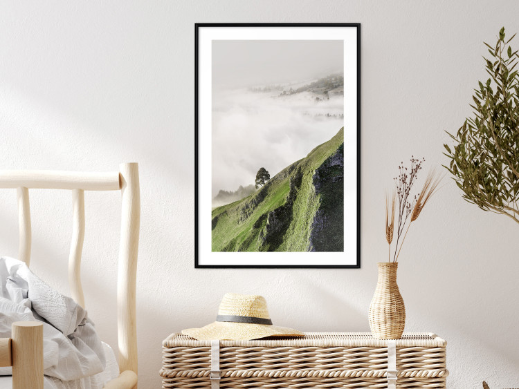 Wall Poster Tree Above the Clouds - mountain landscape of a cliff and trees above the clouds 130347 additionalImage 23