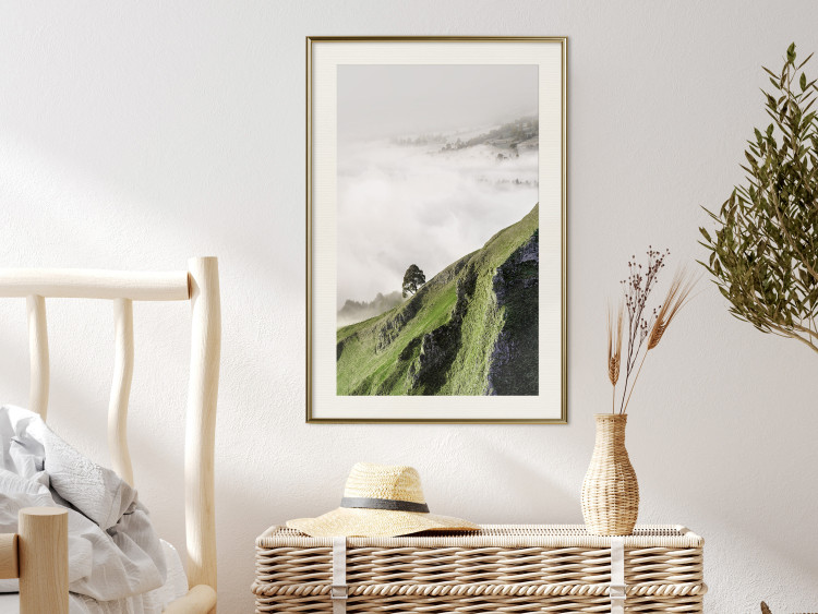 Wall Poster Tree Above the Clouds - mountain landscape of a cliff and trees above the clouds 130347 additionalImage 22