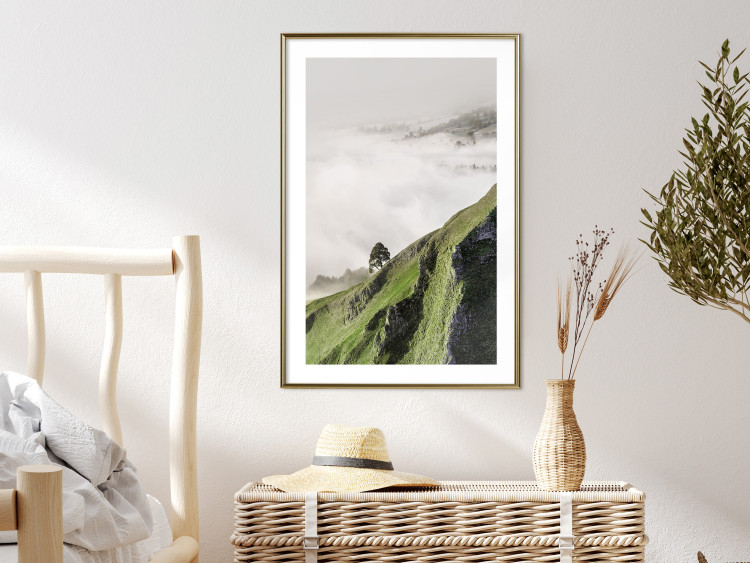 Wall Poster Tree Above the Clouds - mountain landscape of a cliff and trees above the clouds 130347 additionalImage 13