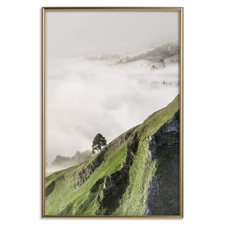 Wall Poster Tree Above the Clouds - mountain landscape of a cliff and trees above the clouds 130347 additionalImage 21