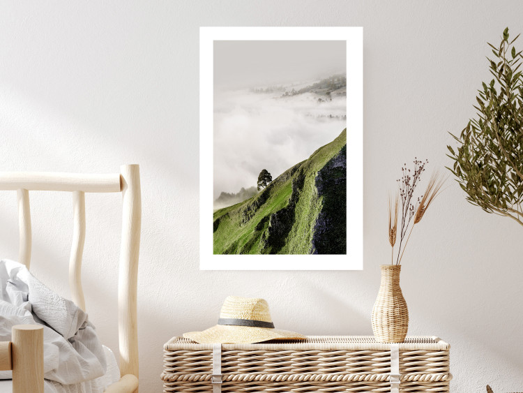 Wall Poster Tree Above the Clouds - mountain landscape of a cliff and trees above the clouds 130347 additionalImage 3