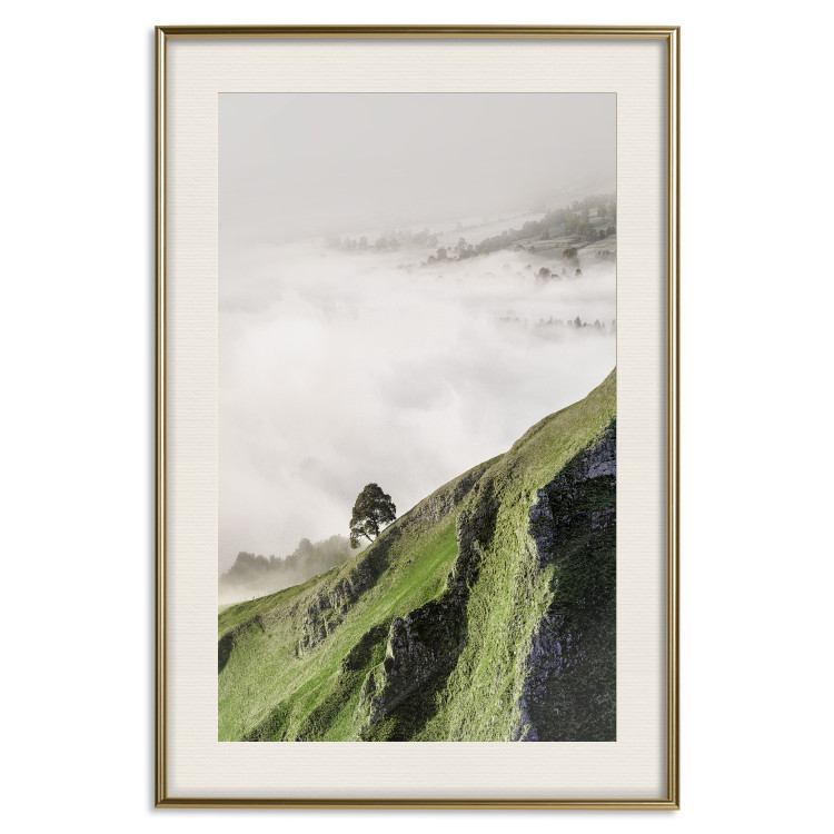Wall Poster Tree Above the Clouds - mountain landscape of a cliff and trees above the clouds 130347 additionalImage 20