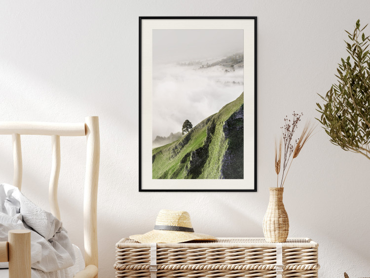 Wall Poster Tree Above the Clouds - mountain landscape of a cliff and trees above the clouds 130347 additionalImage 24