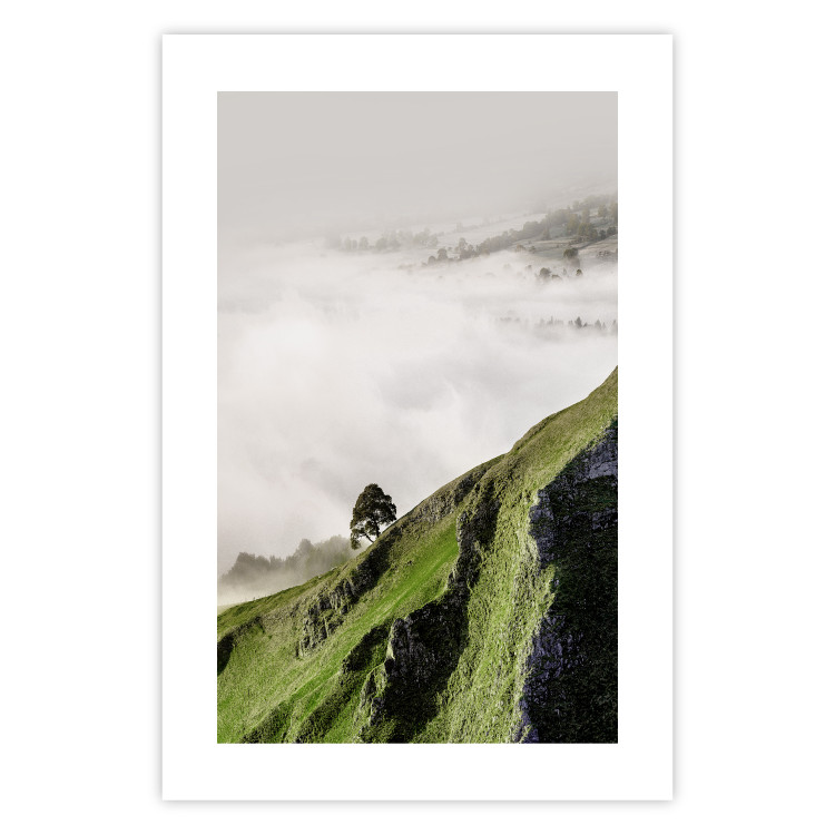 Wall Poster Tree Above the Clouds - mountain landscape of a cliff and trees above the clouds 130347 additionalImage 25