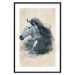 Wall Poster Messenger of Freedom - gray horse surrounded by nature on a beige texture 130447 additionalThumb 15