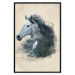 Wall Poster Messenger of Freedom - gray horse surrounded by nature on a beige texture 130447 additionalThumb 16