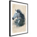 Wall Poster Messenger of Freedom - gray horse surrounded by nature on a beige texture 130447 additionalThumb 12