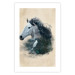 Wall Poster Messenger of Freedom - gray horse surrounded by nature on a beige texture 130447 additionalThumb 19