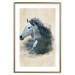 Wall Poster Messenger of Freedom - gray horse surrounded by nature on a beige texture 130447 additionalThumb 14