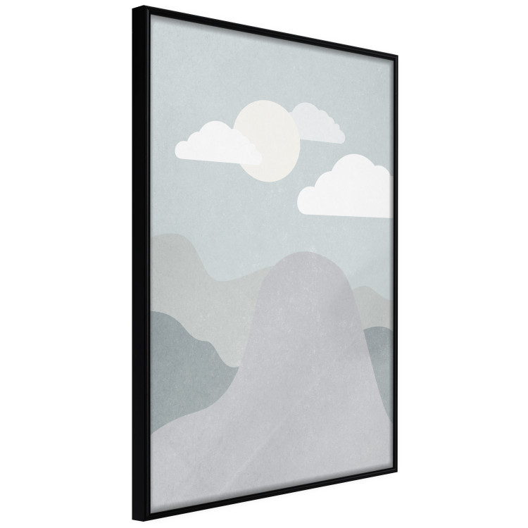 Wall Poster Mountain Adventure - mountain landscape with sky and cloud in gray tones 130547 additionalImage 13