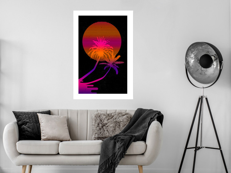 Wall Poster Palm at Sunrise - landscape of the sun and palm trees in an abstract motif 131847 additionalImage 5
