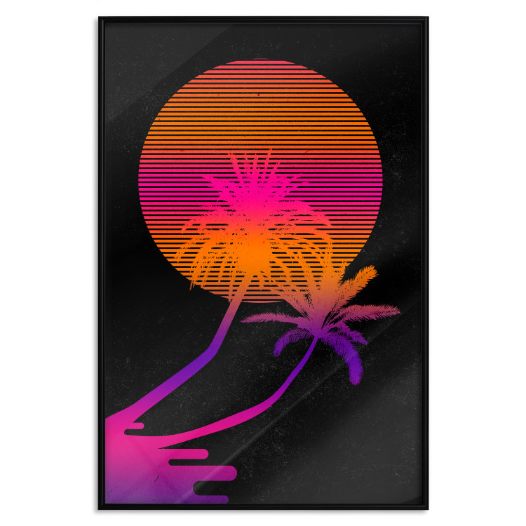 Wall Poster Palm at Sunrise - landscape of the sun and palm trees in an abstract motif 131847 additionalImage 18