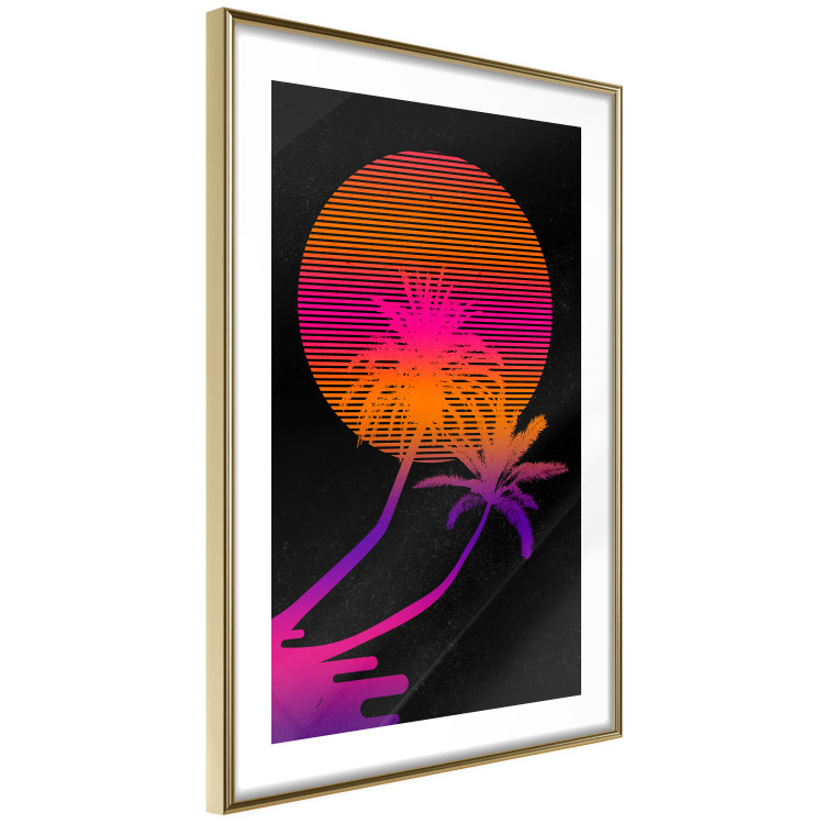 Wall Poster Palm at Sunrise - landscape of the sun and palm trees in an abstract motif 131847 additionalImage 7