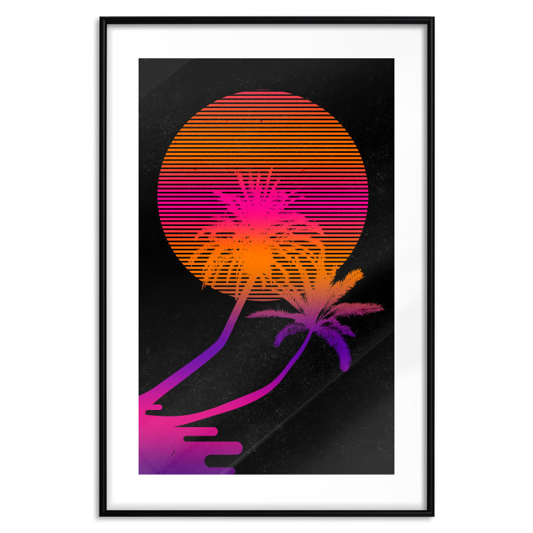 Wall Poster Palm at Sunrise - landscape of the sun and palm trees in an abstract motif 131847 additionalImage 17