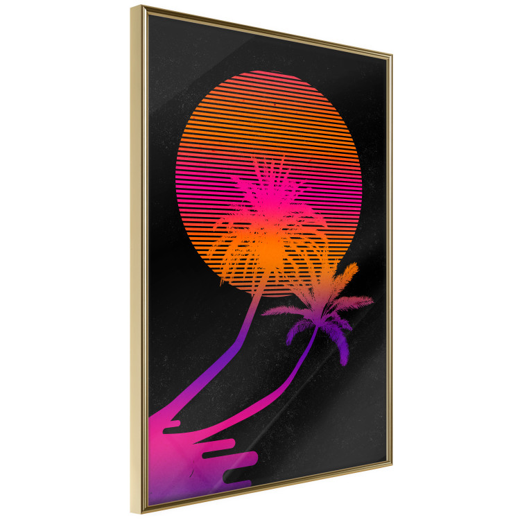 Wall Poster Palm at Sunrise - landscape of the sun and palm trees in an abstract motif 131847 additionalImage 14