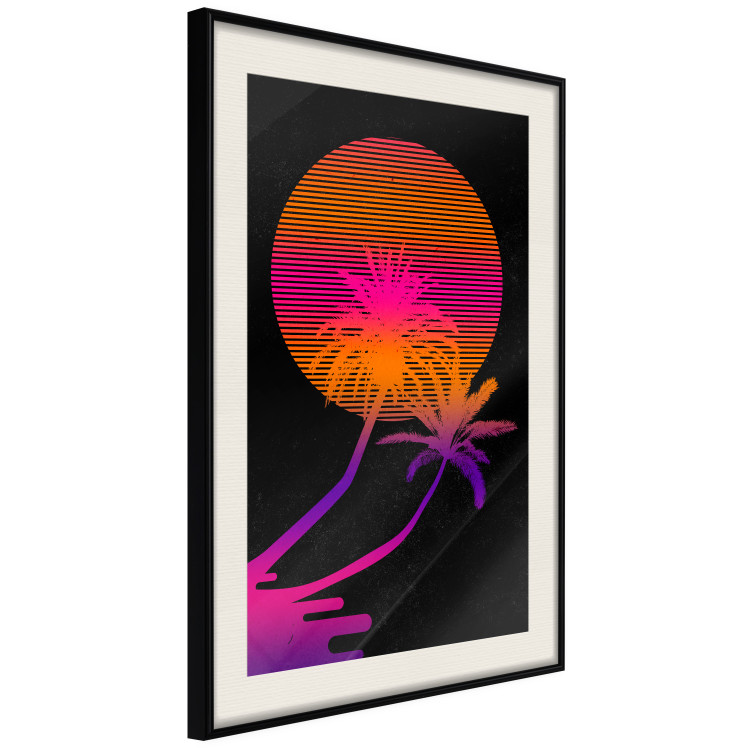 Wall Poster Palm at Sunrise - landscape of the sun and palm trees in an abstract motif 131847 additionalImage 2