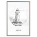 Poster Black and White Lighthouse - black and white lighthouse on a white background 131947 additionalThumb 27