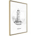 Poster Black and White Lighthouse - black and white lighthouse on a white background 131947 additionalThumb 14