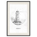 Poster Black and White Lighthouse - black and white lighthouse on a white background 131947 additionalThumb 21