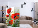 Room Divider Screen Country poppies (3-piece) - red poppies on a colorful meadow 132647 additionalThumb 4