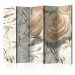 Room Separator Birthday Wishes II (5-piece) - watercolor collage in light roses 132847