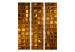 Folding Screen Puzzle of Majesty (3-piece) - elegant mosaic in golden pattern 133547 additionalThumb 3