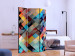 Room Divider Screen Colorful Patchwork - abstract texture with pastel figures 133647 additionalThumb 2