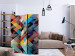 Room Divider Screen Colorful Patchwork - abstract texture with pastel figures 133647 additionalThumb 4