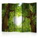 Room Separator Love Glimpse II - trees with leaves forming a heart against the sky 133847