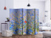 Room Divider Screen Meadow in Sky Blue - Cornflowers II - summer landscape of blue flowers 133947 additionalThumb 2