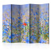 Room Divider Screen Meadow in Sky Blue - Cornflowers II - summer landscape of blue flowers 133947
