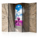 Room Divider Magical Passage II - landscape of a brick tunnel against a purple meadow 134047