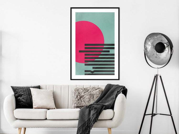 Poster Pink Sun - colorful geometric figures in an abstract motif 134447 additionalImage 22
