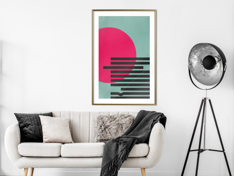 Poster Pink Sun - colorful geometric figures in an abstract motif 134447 additionalImage 15