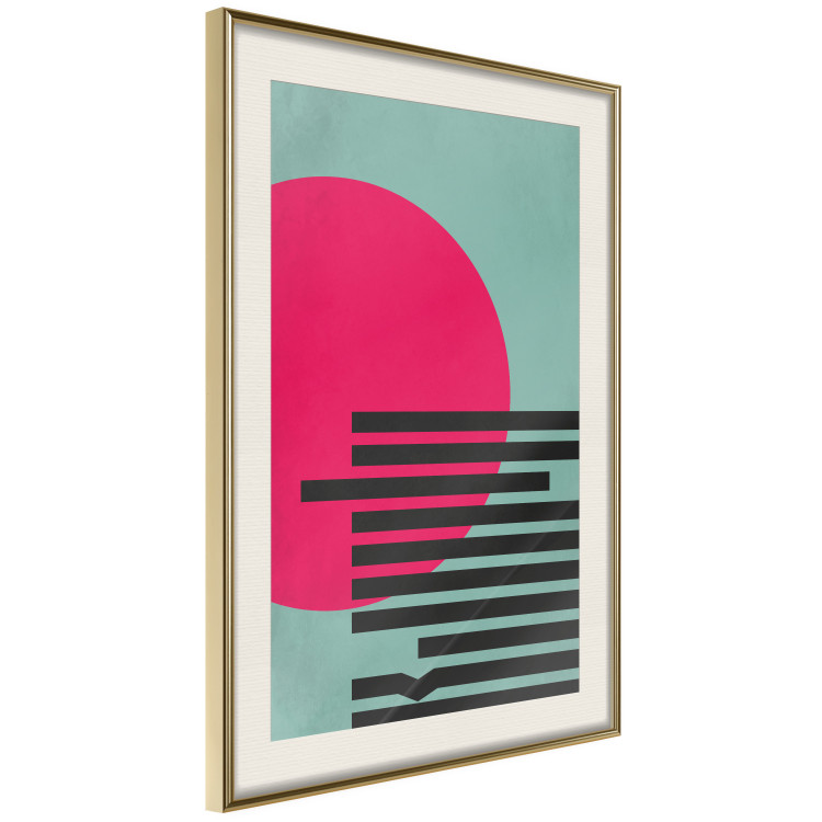Poster Pink Sun - colorful geometric figures in an abstract motif 134447 additionalImage 3