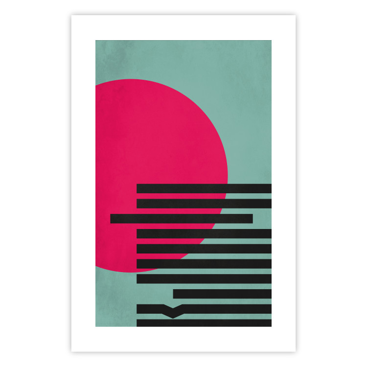 Poster Pink Sun - colorful geometric figures in an abstract motif 134447 additionalImage 20